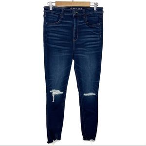 American Eagle Outfitters Dark Blue High Rise Jeans